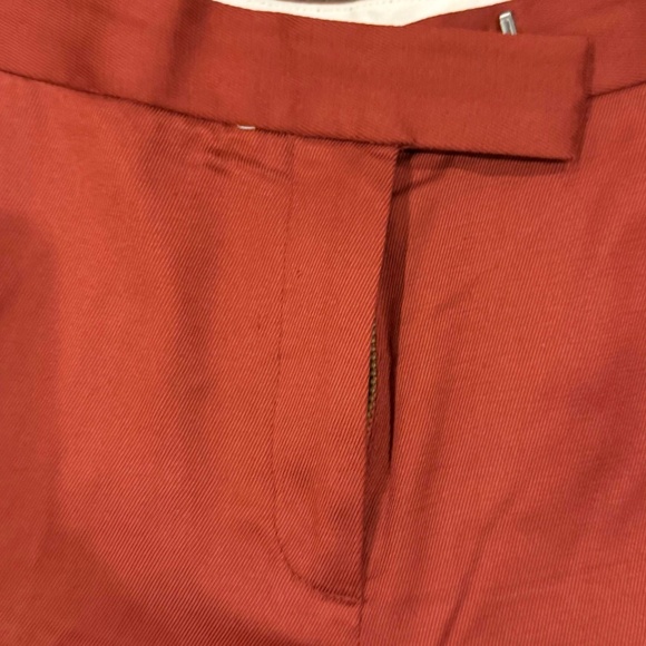 Alexander Wang Pants Slim Fit M Flat Front Slacks Rust Brick Red 26" Inseam - Picture 3 of 12